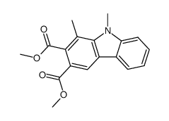 dimethyl-1,9 carbazole dicarboxylate de methyle-2,3结构式