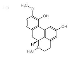 Aporphine-2,11-diol, 10-methoxy-, hydrochloride Structure