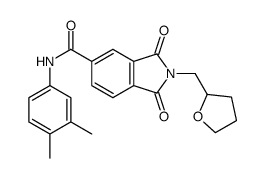 N-(3,4-dimethylphenyl)-1,3-dioxo-2-(oxolan-2-ylmethyl)isoindole-5-carboxamide Structure