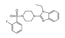 Piperazine, 1-(1-ethyl-1H-benzimidazol-2-yl)-4-[(2-fluorophenyl)sulfonyl]- (9CI) Structure