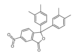 3,3-bis(3,4-dimethylphenyl)-6-nitro-2-benzofuran-1-one结构式