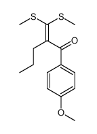 2-[bis(methylsulfanyl)methylidene]-1-(4-methoxyphenyl)pentan-1-one结构式