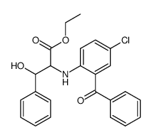 2-(2-Benzoyl-4-chloro-phenylamino)-3-hydroxy-3-phenyl-propionic acid ethyl ester Structure