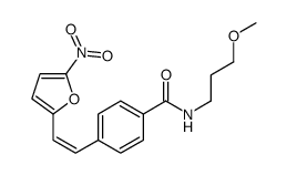 N-(3-methoxypropyl)-4-[2-(5-nitrofuran-2-yl)ethenyl]benzamide结构式