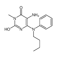 5-amino-6-(N-butylanilino)-3-methyl-1H-pyrimidine-2,4-dione结构式