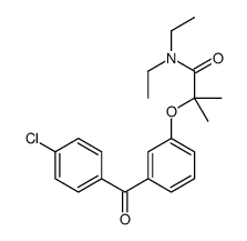 2-[3-(4-chlorobenzoyl)phenoxy]-N,N-diethyl-2-methylpropanamide Structure