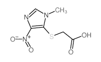2-(3-methyl-5-nitro-imidazol-4-yl)sulfanylacetic acid结构式