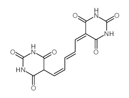 2,4,6(1H,3H,5H)-Pyrimidinetrione,5-[5-(hexahydro-2,4,6-trioxo-5-pyrimidinyl)-2,4-pentadien-1-ylidene]- Structure