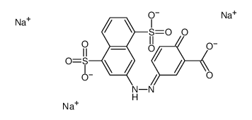 2-Hydroxy-5-[(4,8-disulfo-2-naphtyl)azo]benzoic acid trisodium salt结构式