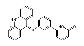 (2E,4E)-5-[3-(acridin-9-ylamino)phenyl]penta-2,4-dienoic acid,hydrochloride Structure
