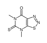 4,6-dimethyl-5-thioxo-5,6-dihydro-4H-[1,2,3]thiadiazolo[5,4-d]pyrimidin-7-one结构式