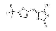 2-sulfanylidene-5-[[5-(trifluoromethyl)furan-2-yl]methylidene]-1,3-thiazolidin-4-one结构式