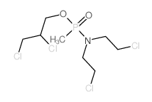 Phosphonamidic acid, N,N-bis(2-chloroethyl)-P-methyl-,2,3-dichloropropyl ester structure