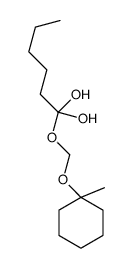 1-[(1-methylcyclohexyl)oxymethoxy]hexane-1,1-diol Structure