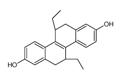 (5R,11S)-5,11-diethyl-5,6,11,12-tetrahydrochrysene-2,8-diol结构式