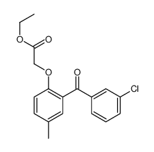 ethyl 2-[2-(3-chlorobenzoyl)-4-methylphenoxy]acetate结构式