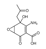 (1S,5S,6R)-4-amino-5-hydroxy-2-oxo-5-(2-oxopropyl)-7-oxabicyclo[4.1.0]hept-3-ene-3-carboxylic acid结构式