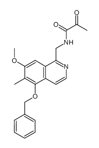 5-benzyloxy-7-methoxy-6-methyl-1-(pyruvoylaminomethyl)isoquinoline Structure