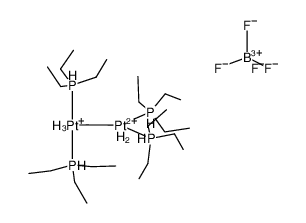 (Pt2(μ-H)2H(PEt3)4)(BF4) Structure