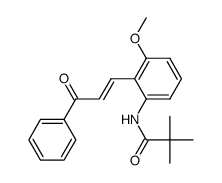 2,2-dimethyl-N-{3-(methyloxy)-2-[(1E)-3-oxo-3-phenyl-1-propen-1-yl]phenyl}propanamide Structure