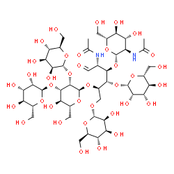 mannosyl(5)-N-acetyl(2)-glucose structure