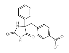 5-[(4-nitrophenyl)methyl]-5-phenyl-imidazolidine-2,4-dione structure