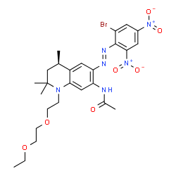 N-[[6-[(2-Bromo-4,6-dinitrophenyl)azo]-1-[2-(2-ethoxyethoxy)ethyl]-1,2,3,4-tetrahydro-2,2,4-trimethylquinolin]-7-yl]acetamide Structure