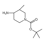 2-Methyl-2-propanyl (3R,4R)-4-amino-3-methyl-1-piperidinecarboxyl ate Structure