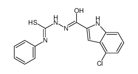 1H-Indole-2-carboxylic acid, 4-chloro-, 2-((phenylamino)thioxomethyl)h ydrazide picture