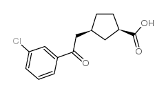 cis-3-[2-(3-chlorophenyl)-2-oxoethyl]cyclopentane-1-carboxylic acid Structure