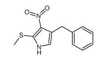 4-benzyl-2-methylsulfanyl-3-nitro-1H-pyrrole Structure