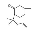 (2S,5R)-5-methyl-2-(2-methylpent-4-en-2-yl)cyclohexan-1-one Structure