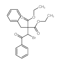 diethyl 2-benzyl-2-(1-bromo-2-oxo-2-phenyl-ethyl)propanedioate结构式