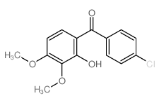 (4-chlorophenyl)-(2-hydroxy-3,4-dimethoxy-phenyl)methanone结构式