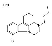 1H-Pyrazino(3,2,1-jk)carbazole, 2,3,3a,4,5,6-hexahydro-3-butyl-10-chlo ro-, hydrochloride结构式