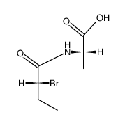 N-(D-2-bromo-butyryl)-L-alanine结构式