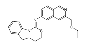 N-[3-(ethoxymethyl)isoquinolin-6-yl]-3,4,4a,5-tetrahydro-[1,3]thiazino[3,4-a]indol-1-imine结构式