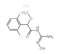 (NZ)-N-[amino-(hydroxyamino)methylidene]-2-(2,6-dichlorophenyl)-2-methoxy-acetamide structure