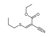 ethyl 2-cyano-3-propylsulfanylprop-2-enoate结构式