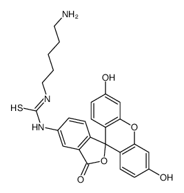 N-(5-Aminopentyl)-N'-(3',6'-dihydroxy-3-oxospiro[isobenzofuran-1(3H),9'-[9H]xanthen]-5-yl)thiourea Dihydrobromide结构式