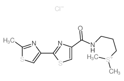 Dimethyl(3-(((2-methyl(2,4-bithiazol)-4-yl)carbonyl)amino)propyl)sulfonium chloride结构式