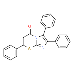 2,3,7-triphenyl-6,7-dihydro-5H-imidazo[2,1-b][1,3]thiazin-5-one结构式