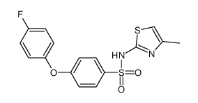 4-(4-fluorophenoxy)-N-(4-methyl-1,3-thiazol-2-yl)benzenesulfonamide结构式