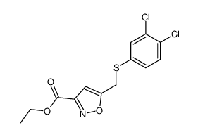 5-(3,4-Dichloro-phenylsulfanylmethyl)-isoxazole-3-carboxylic acid ethyl ester Structure