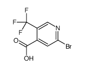 2-溴-5-(三氟甲基)异烟酸结构式