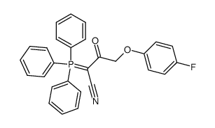 [(4-fluorophenoxyacetyl)(cyano)methylene]triphenylphosphorane结构式