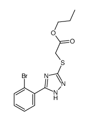propyl 2-[[5-(2-bromophenyl)-1H-1,2,4-triazol-3-yl]sulfanyl]acetate结构式