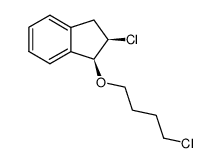 (1S,2R)-2-chloro-1-(4-chlorobutoxy)-2,3-dihydro-1H-indene结构式