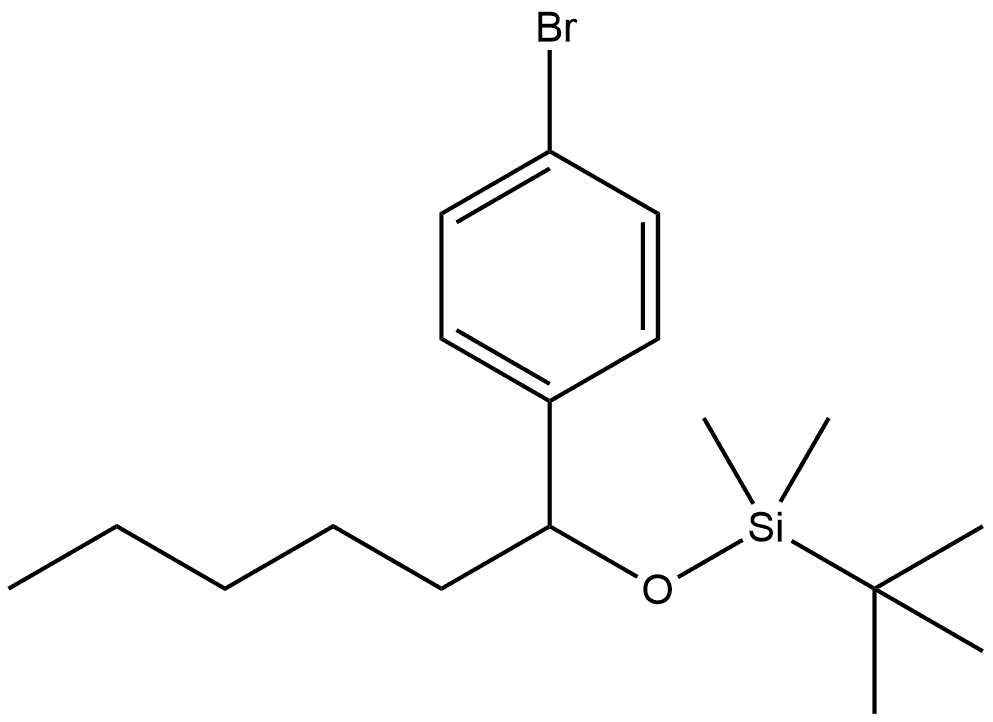 ((1-(4-bromophenyl)hexyl)oxy)(tert-butyl)dimethylsilane(WXC06094) Structure