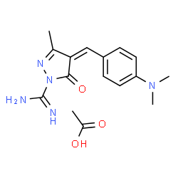 4-[[4-(dimethylamino)phenyl]methylene]-4,5-dihydro-3-methyl-5-oxo-1H-pyrazole-1-carboxamidine monoacetate picture